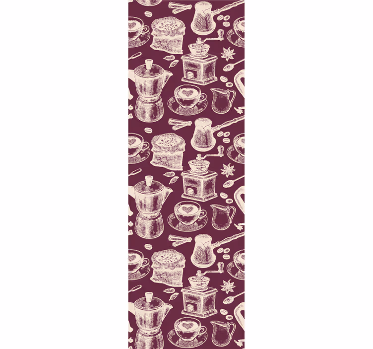 Káva vzor design moderní tapeta - TenStickers