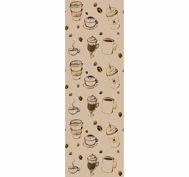 Káva vinobraní vzor kuchyňské tapeta - TenStickers
