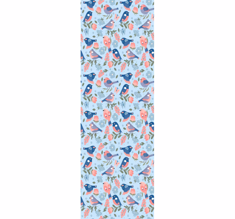 Ptáci květinovým vzorem Ptáci tapeta - TenStickers