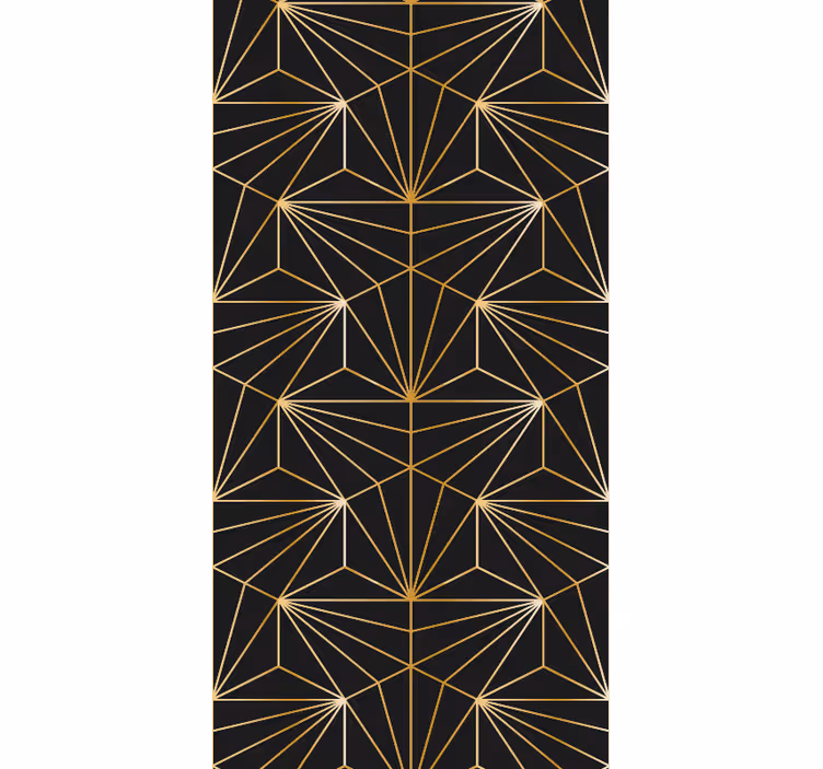 Geometrický zlatý vzor trojúhelník tapeta - TenStickers