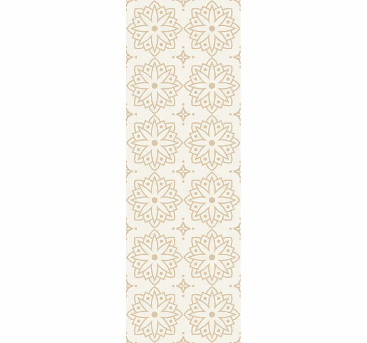 Krémová mandala vzor vinobraní tapeta - TenStickers