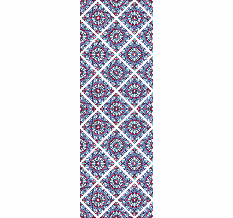 Geometrická květinová elegance Květinový ornament tapeta - TenStickers