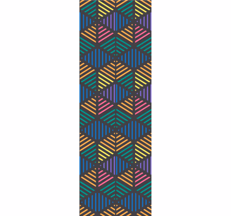 Geometrický pruhovaný vzor Geometrická tapeta - TenStickers