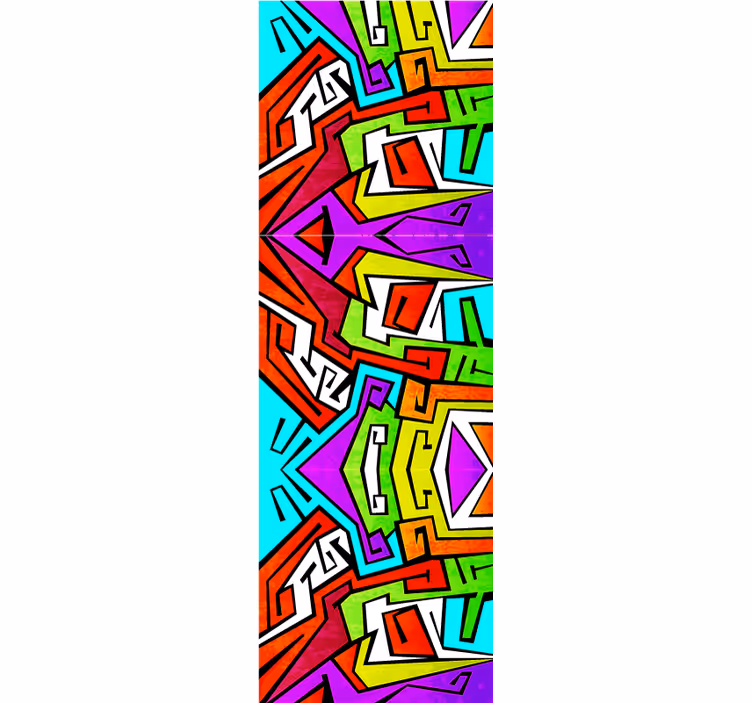 Tapeta pro ložnici teenagera geometrická vitalita - TenStickers