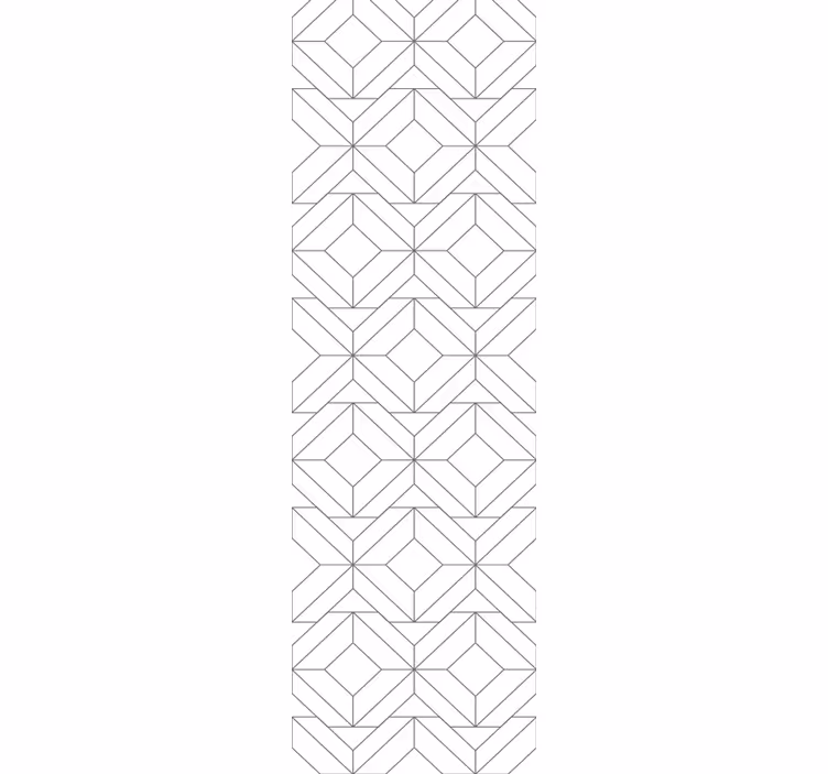 Geometrický bílý vzor tapeta domácí kanceláře - TenStickers
