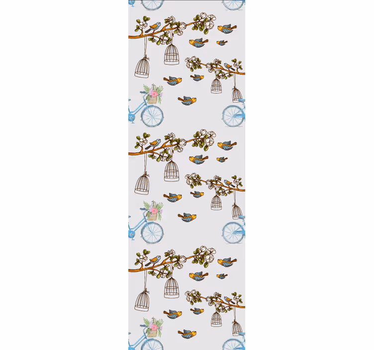 Jízdní kolo ptačí design Ptáci tapeta - TenStickers