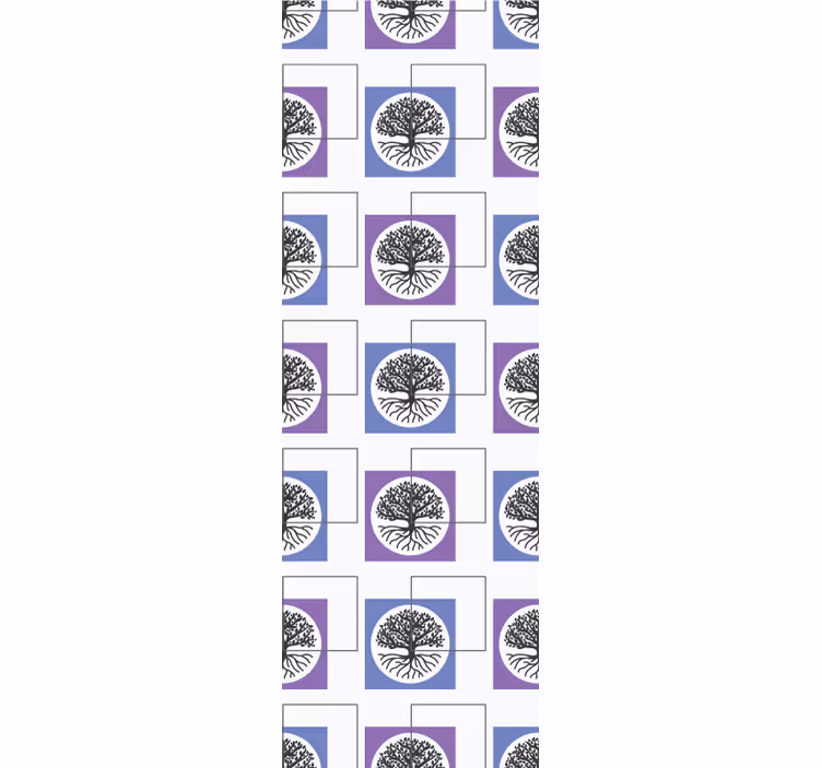 Geometrický design stromu Tapeta do ložnice - TenStickers