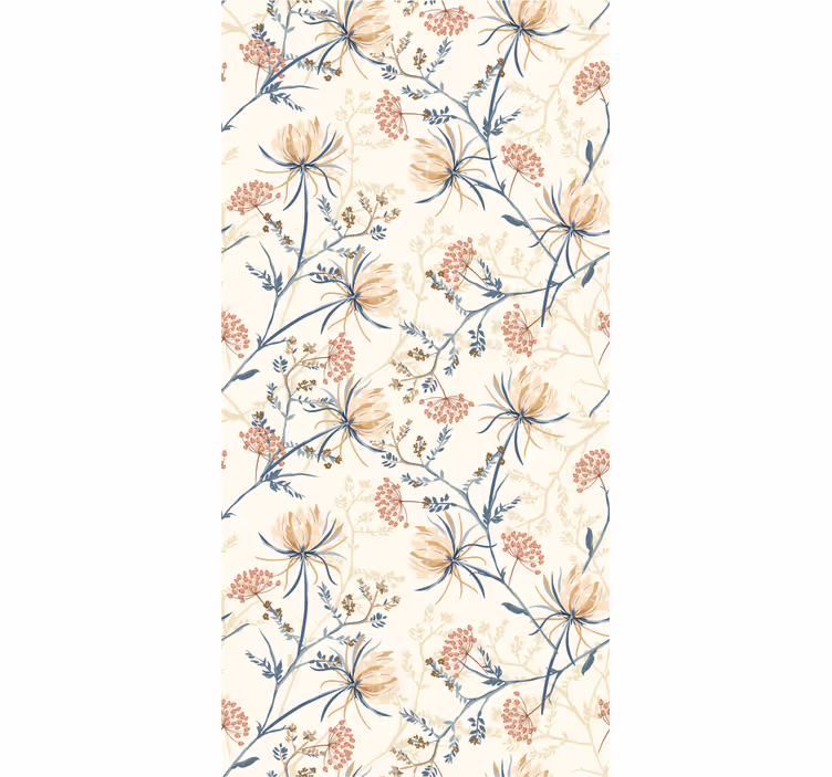 Botanické květinové tapeta ve stylu vintage - TenStickers
