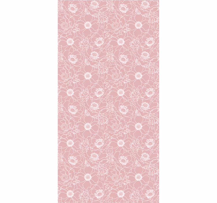 Růžový elegantní květinový vzor květinové tapeta - TenStickers