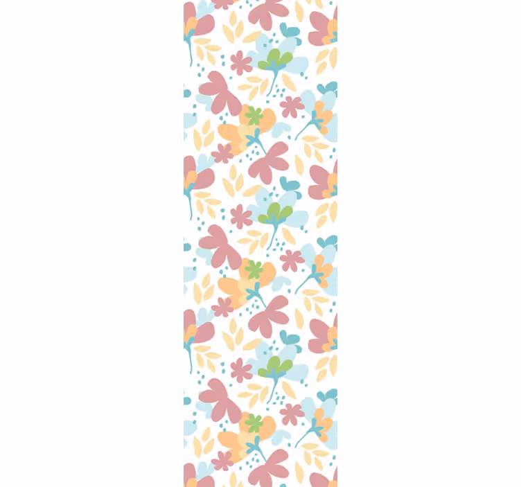 Roztomilé barevné květiny design květinové tapeta - TenStickers