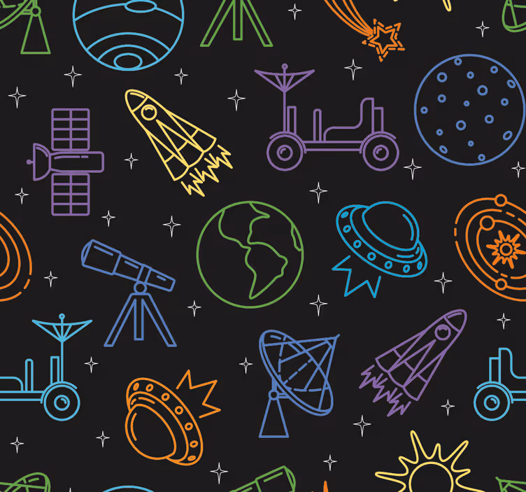 Nebeský průzkum Tapeta do dětského pokoje - TenStickers