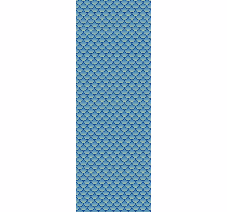 Vzor rybích šupin Geometrická tapeta - TenStickers