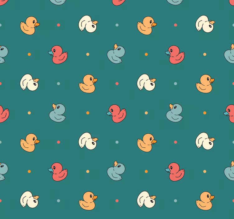 Vícebarevná gumová duckies moderní tapeta - TenStickers