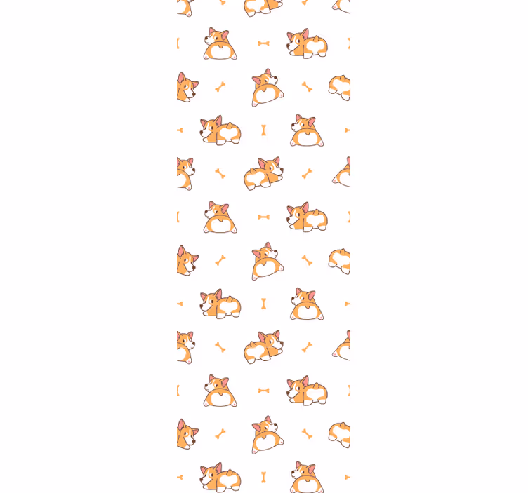 Hraví corgiové Psí tapeta - TenStickers