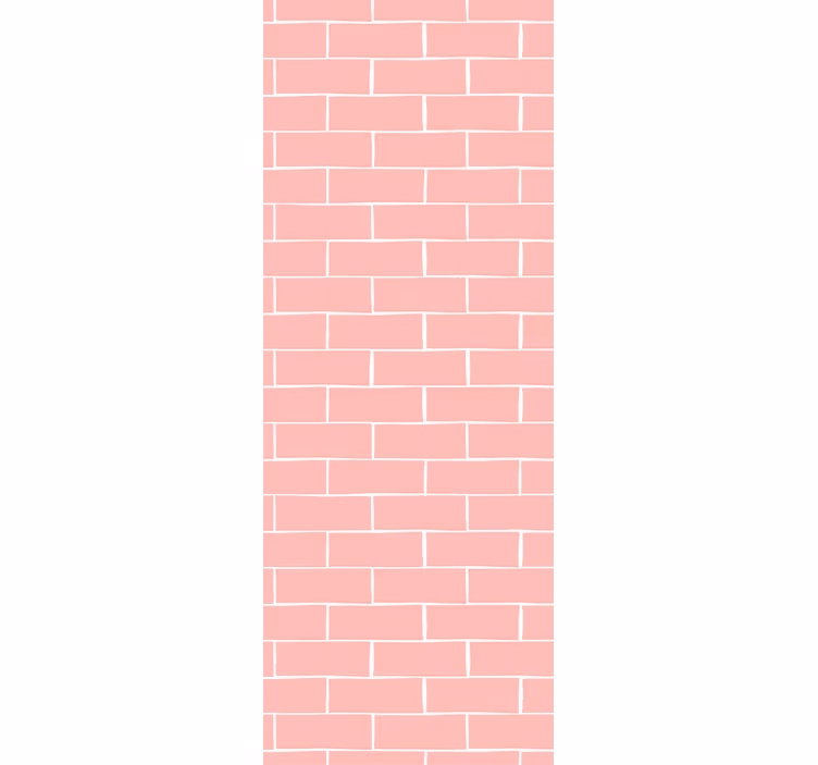 Růžové cihlové tapeta - TenStickers