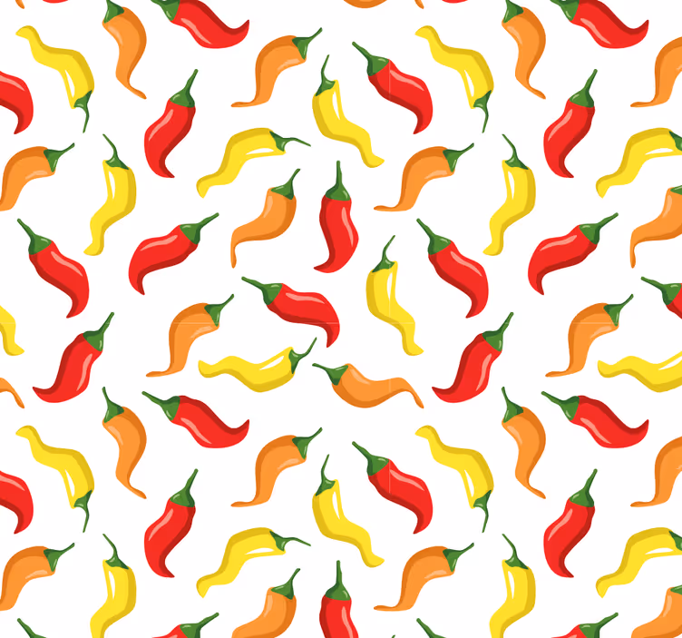 Tapeta žluté, oranžové zeleniny a papriky - TenStickers