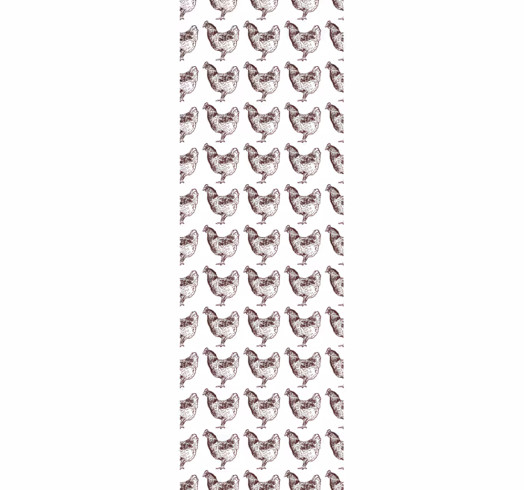 Originální design ručně kreslenou kuřecí tapeta - TenStickers