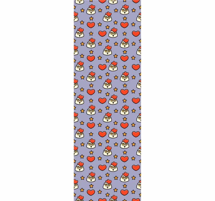 Kreslený kuřecí vzor Zvířecí tapeta - TenStickers