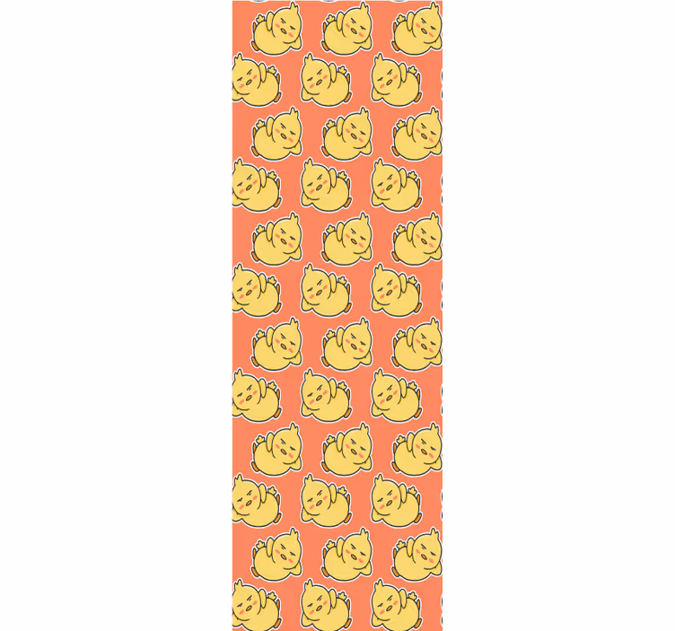 Kreslený kočičí vzor Tapeta s kočkou - TenStickers