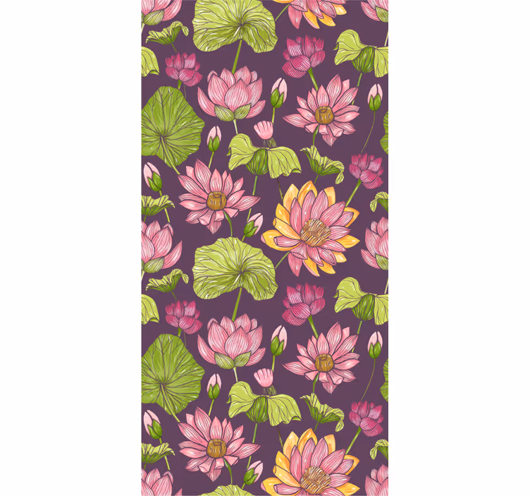 Botanický květ vzor květinová tapeta - TenStickers