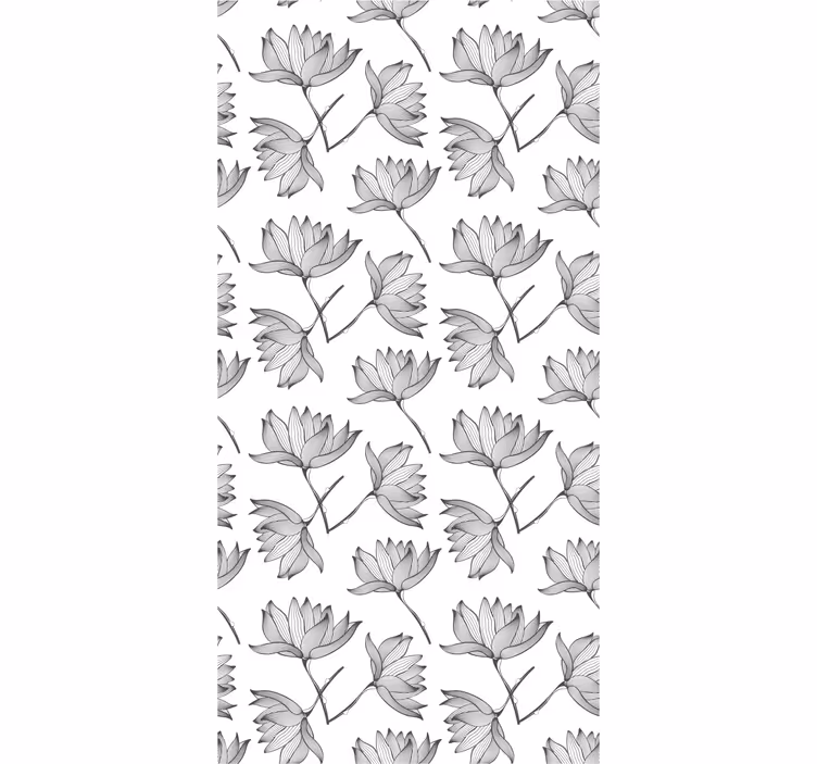 Botanické skici květinová tapeta - TenStickers
