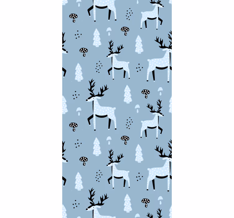 Design vzoru sobů Zvířecí tapeta - TenStickers