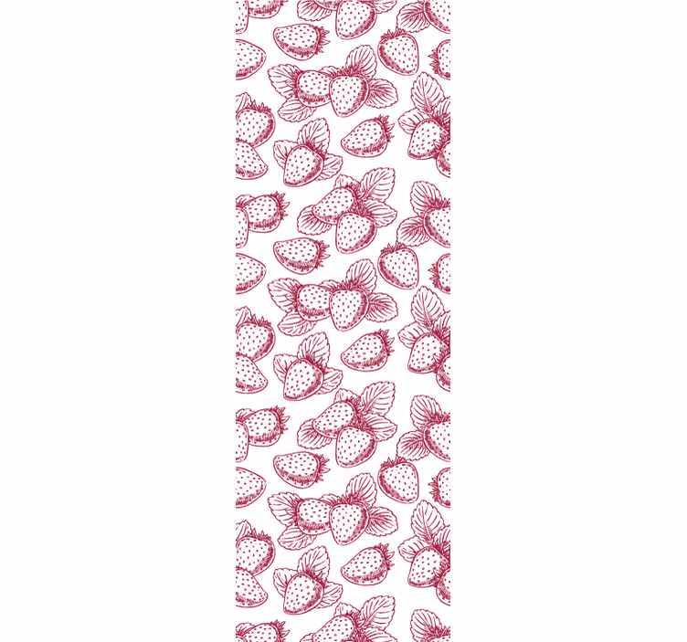 Jahodové skici Kuchyňská tapeta - TenStickers