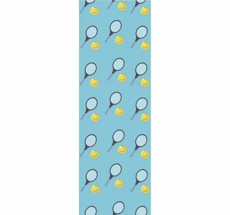 Míč a tenis modrá dětská tapeta - TenStickers