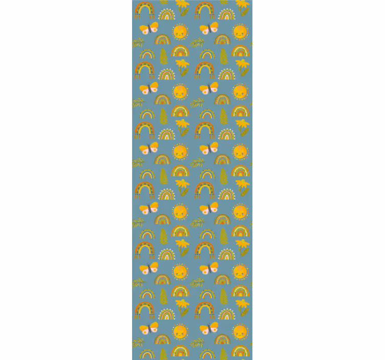 Veselé přírodní vzory Motýlí tapeta - TenStickers