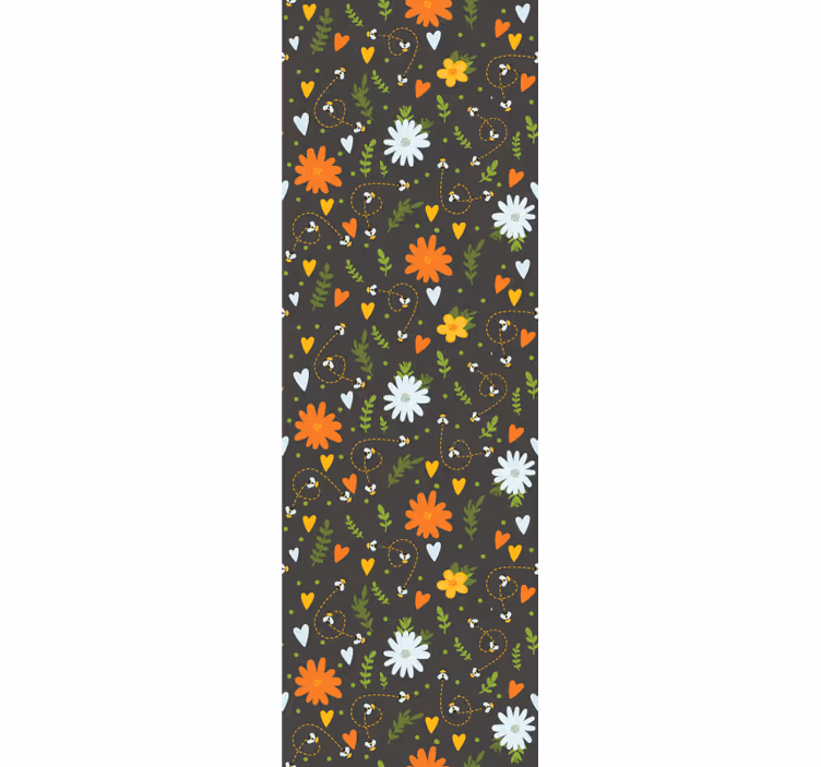 Jarní barevný vzor květinové tapeta - TenStickers