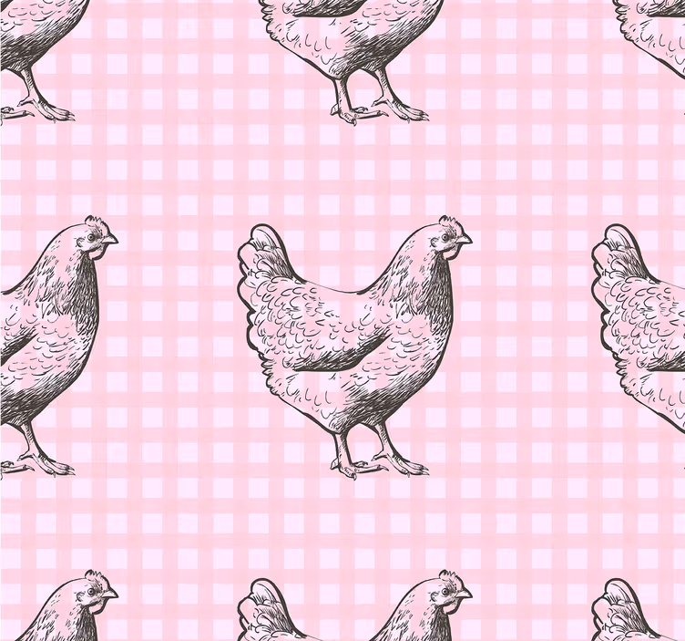 Slepičí vzorovaný dekor Kuchyňská tapeta - TenStickers