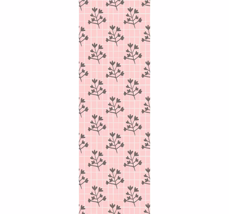 Botanický vzor mřížky Dopisní tapeta - TenStickers
