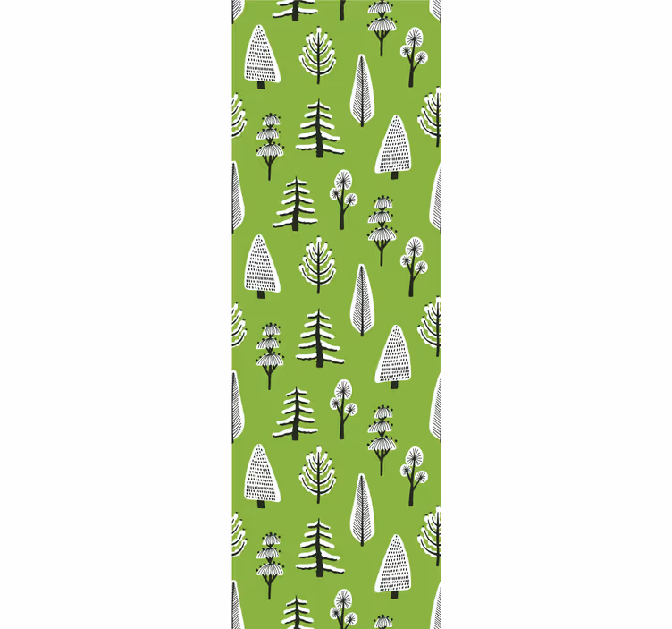 Různé zelené stromy svatební tapeta - TenStickers