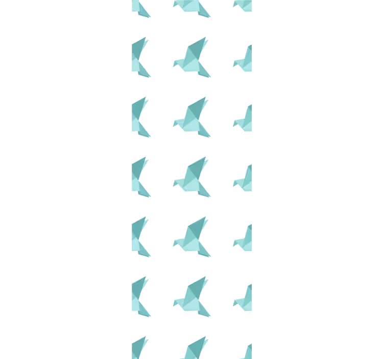 Tapeta do dětského pokoje s motivem ptáčků origami - TenStickers