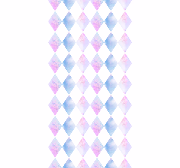 Geometrický harlekýn čtvercová tapeta - TenStickers
