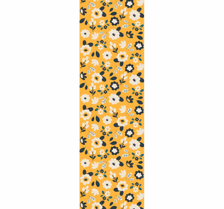 Tapeta zářivě žluté a bílé květy - TenStickers