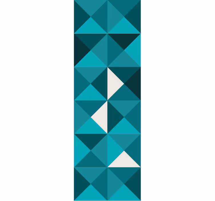 Modrý trojúhelníkový design Geometrická tapeta - TenStickers