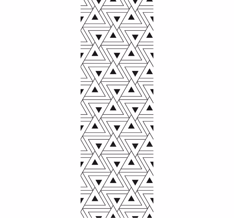 černobílý trojúhelníkový obrys Tapeta do koupelny - TenStickers