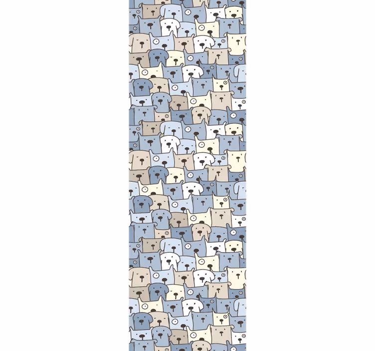 Kreslené špičáky Psí tapeta - TenStickers