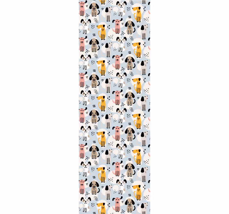 Psí vzor hrát Psí tapeta - TenStickers