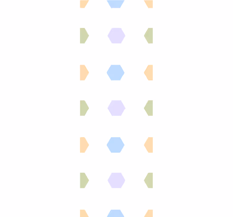 Pastelové šestiúhelníky Geometrická tapeta - TenStickers