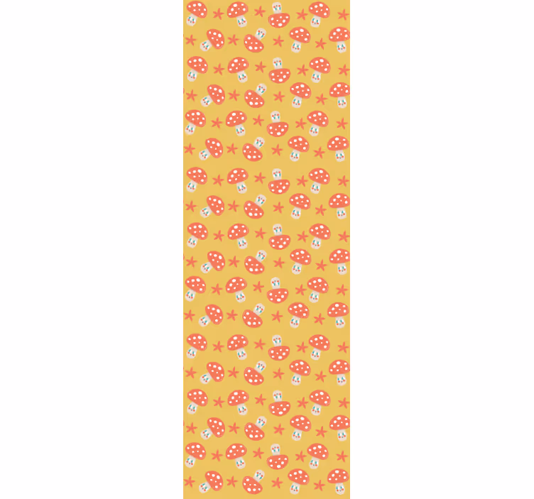 Hravý houbový vzor Ozdobná tapeta - TenStickers