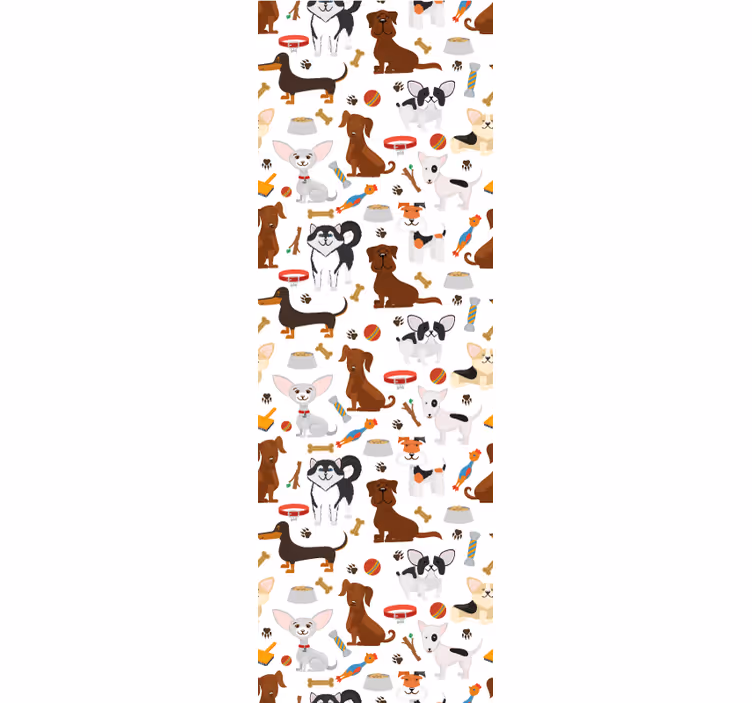 Psí znaky Psí tapeta - TenStickers