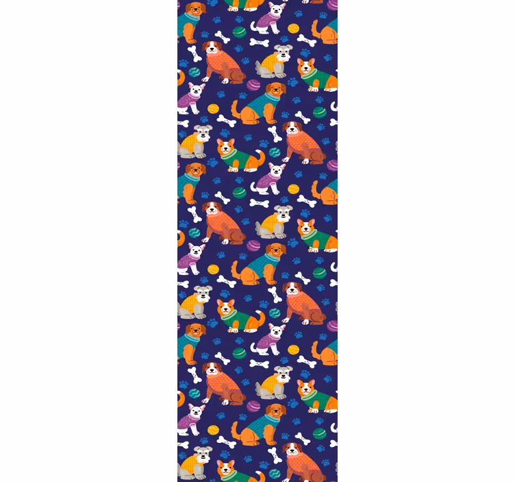 Hravé vzory mazlíčků Zvířata tapety - TenStickers