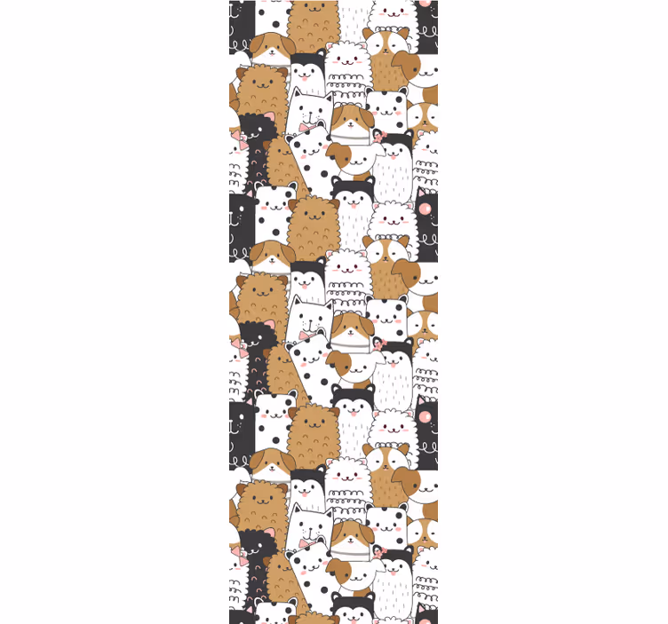 Hravý motiv kočky Tapeta s kočkou - TenStickers