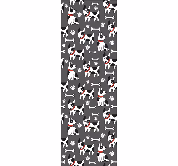 Hravé psí ilustrace Psí tapeta - TenStickers