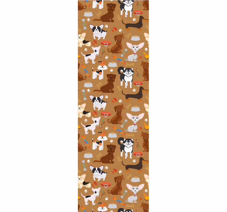 Hravá štěňata Psí tapeta - TenStickers