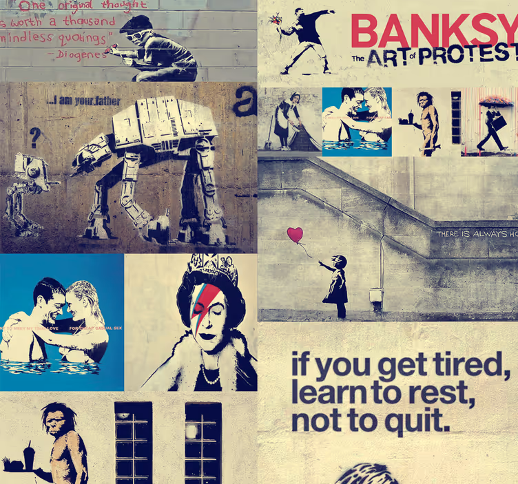 Koláž - bansky umění tapeta - TenStickers