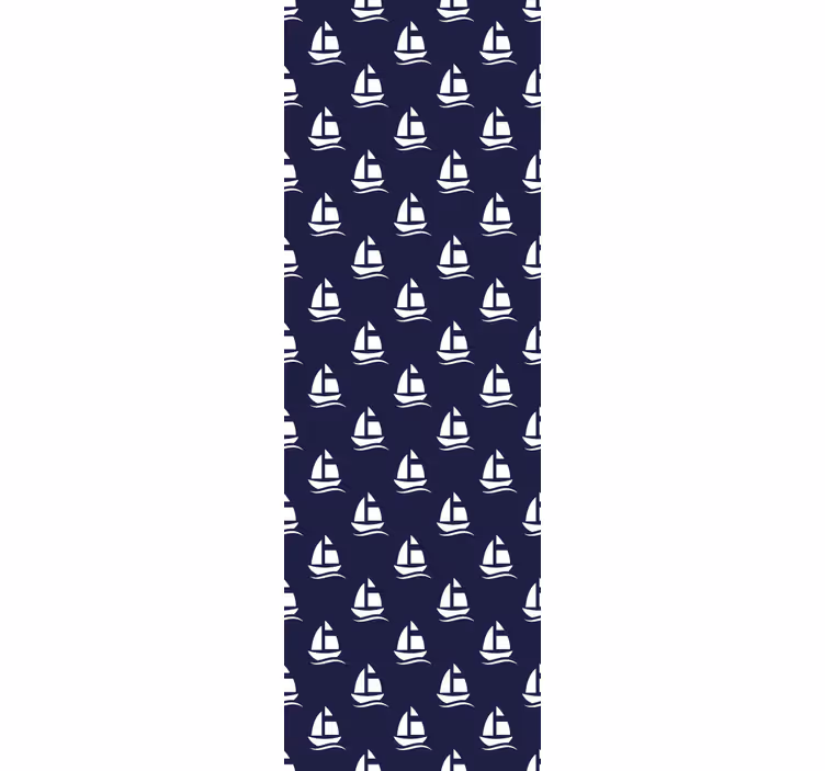 Námořnická modrá tapeta s námořním vzorem - TenStickers