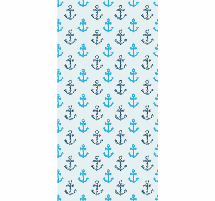 Vzor námořní kotvy Tapeta do koupelny - TenStickers
